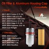 Upgraded Aluminum Housing Cap & Oil Filter, Compatible With 2015-2024