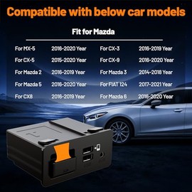 Kit de adaptación USB OEM para Mazda Apple CarPlay y Android Auto HUB para Mazda 2/3/6/CX3 CX5/CX8/CX9/MX5/Miata 2014-2019 con sistema MZD Connect, nuevas piezas mejoradas TK78669U0C