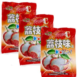 Hong Yuan Classic Hard Candy 12.3oz/350g (lychee, 3 pack)