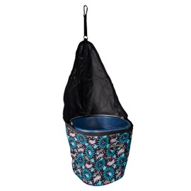 Professional's Choice Hanging Bucket Holder | Fits 5 Gallon Bucket | Hang Water Bucket on Trailer for Horses | 600D Polyester | Bison Pattern