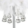 DYNAMI Creative Feather Table Lamps,White Feather Lamp Bedroom Table Lamps