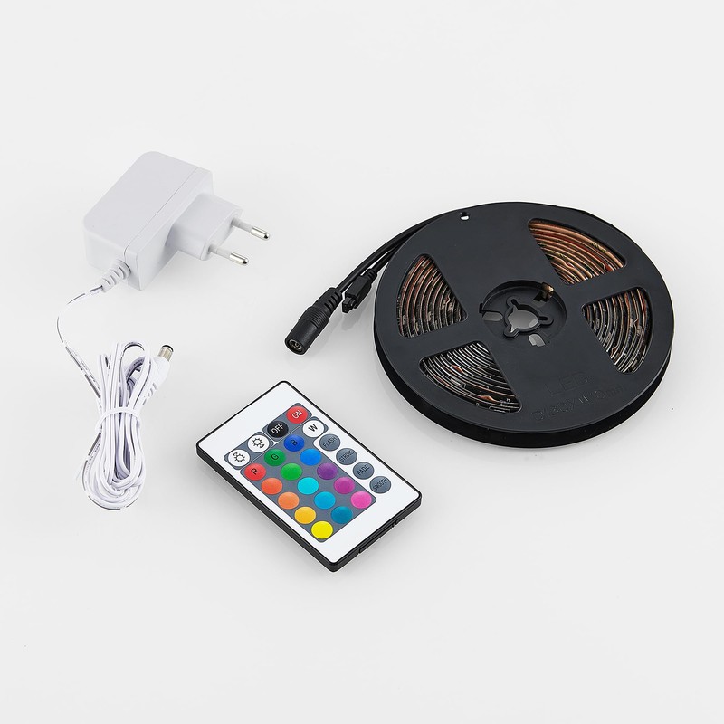 Reality Leuchten R65573102 LED Strip Rush Plastic Black with 10.5