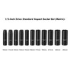 CASOMAN 11 Pieces 1/2-Inch Drive Deep Impact Socket Set, 6-Point,