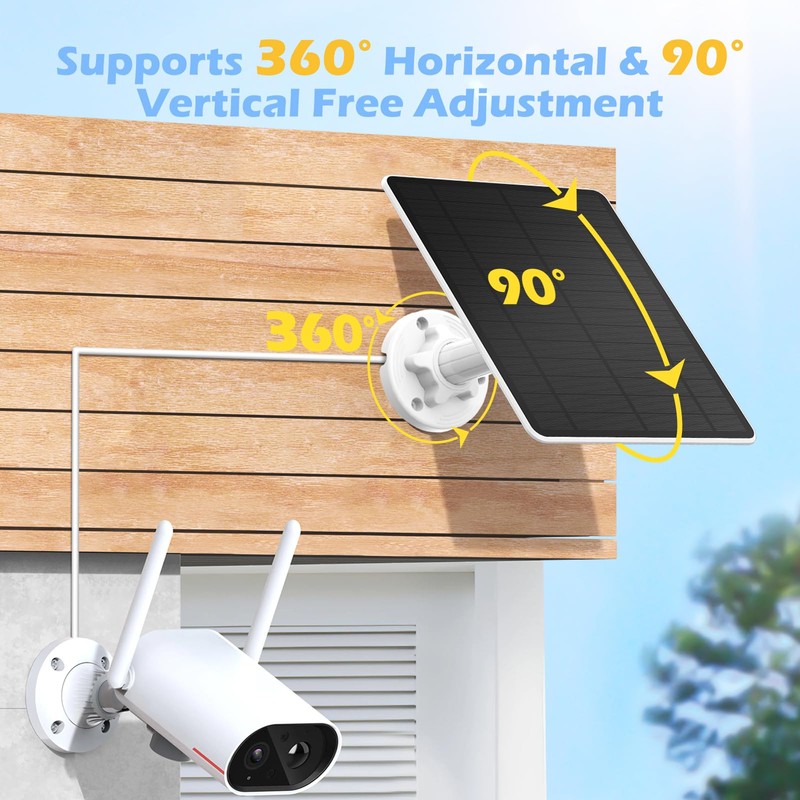 Solar Panel for Security Camera, Camera Solar Panel Suitable for