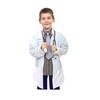 Childrens Lab Coat-Soft Touch with Stethoscope (4) White