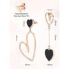 Titanium Stainless Steel Heart Dangle Earrings for Women Trendy, Gold/Silver/Rose