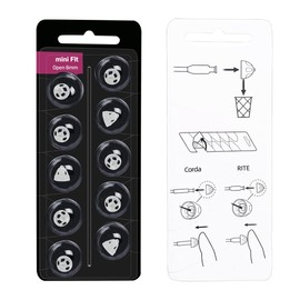 MiniFit Open Dome 8mm Ear Tips for Oticon Hearing Aids with Multifunction Cleaning Brush Tools Kit