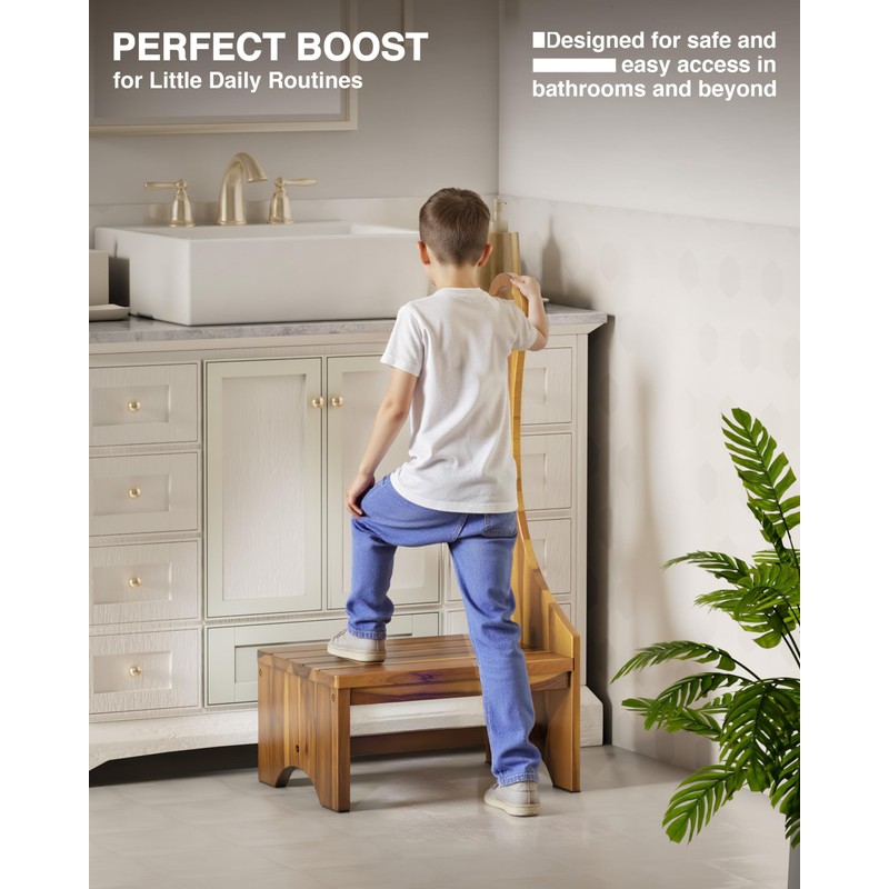 Premium Step Stool with Handle for Adults, Elderly & Seniors,