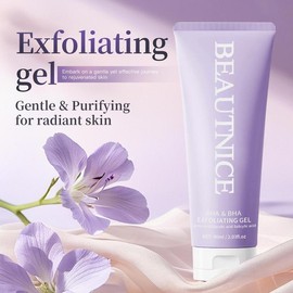 BEAUTNICE Facial Exfoliating Gel 60ml – Lactic, Glycolic & Salicylic Acid Cleanser for Skin Repair, Hydrating & Purifying Skincare