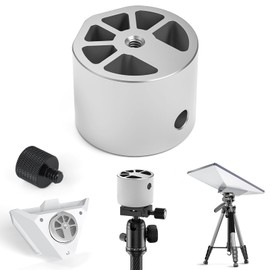 Starlink Mini Tripod Adapter, Heavy Duty Aluminium Mount with 1/4"-20 & 3/8"-16 Threads, Compatible with Starlink Mini Tube Adapter, for Tripod, Clamp, Roof, Motorhome, Van & Outdoor Use