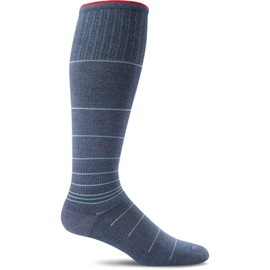 Sockwell Men's Circulator Moderate Graduated Compression Sock, Denim - M/L
