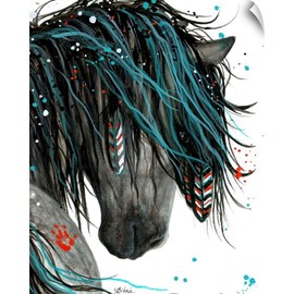 CANVAS ON DEMAND Majestic Horse Wall Decal, Horse Artwork