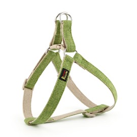 Plutus Pet Cotton Hemp Step in Dog Harness, Sustainable, Lightweight and Escape-Proof, Quick Fit Dog Harness for Puppy Small Medium and Large Dogs, Green, XS