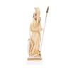 Athena with Owl Medusa Holding Sign Greek Goddess Alabaster Statue