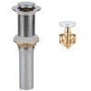 Polished Chrome Pop Up Sink Drain Without Overflow, Bathroom Faucet