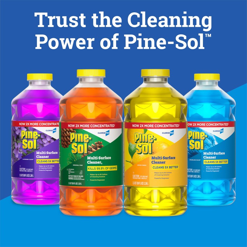 Pine-Sol Multi-Surface Cleaner, CloroxPro, 2x Concentrated Formula, Lemon Fresh, 80