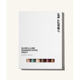 BEAUTY BAY Glide & Line Shadow Stick Vault 6 Piece - Vegan, Cruelty-Free Creamy Eyeshadow and Liner Sticks with 6 Buildable Shimmer and Matte Shades