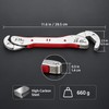 9-45mm Double-Ended Self-Adjusting Universal Wrench, High Carbon Steel Multi-Purpose Spanner