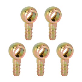 X AUTOHAUX Hollow Screw Hose Nozzle 9.5 mm ID Hose Barb 12 mm Ring Connector Hose Bolt Fuel Line Adapter Pack of 5