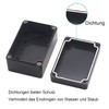 Surface-Mounted Junction Box, Black Electronic Housing, Plastic Covers, for DIY