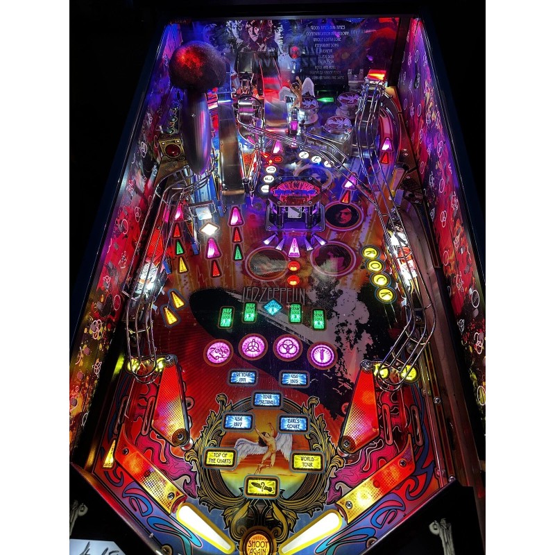 Stern LED ZEPPELIN Pinball Exploding Zeppelin Mod w/fire lights The