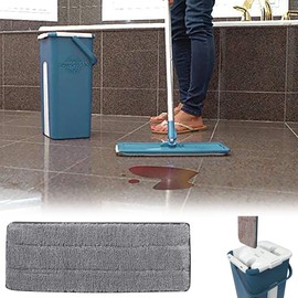 HUYIWEI Mop Pads, Pack of 6 Microfibre Cleaning Pads, Replacement Mop Pads, Reusable Mop Pads, for Flat Mop, Velcro Mop