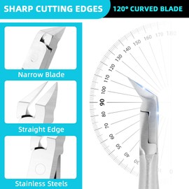 AOOWU Toenail Clippers for Ingrown Toenail, Professional Straight Blade Nail Clippers for Thick Nails, Dead Skin, Calluses, Ergonomic Finger Nail Clippers for Adults, Seniors, Men and Women, Sand