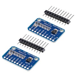 A-DIGISHUO 2Pcs ADS1115 16 Bit 16 Byte 4 Channel I2C IIC Analog-to-Digital ADC PGA Converter with Programmable Gain Amplifier High Precision ADC Converter Development Board for Raspberry Pi Ar duino