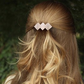 Xduargs Vintage Square Hair Clip Barrettes Metal Square Barrette Head Clips French Square Hair Clip Geometry Hairpin French Headpiece Decorative