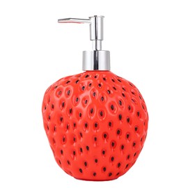 WAIT FLY Strawberry Shaped Soap Dispenser with Removable Pump, Refillable Lotion Soap Bottle, Dish Soap Dispenser, Hand Soap Dispenser, Home Decoration