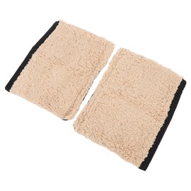 Sheepskin Fleece Armrest Cushion for Comfort Protecting Arms and Elbows in Office Chairs and More (Beige)