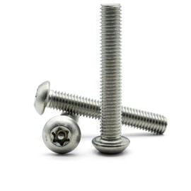 Hippo Hardware M4 (4mm X 35mm) Torx Pin Button Head Security Bolts Anti Vandal Tamper Proof 6 Lobe Star Screws A2 Stainless Steel with Drive Bit (Pack of 50) - TX20 PIN