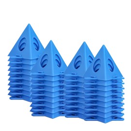 40pcs Painters PyramidStands, Paint Triangle Stands，Paint Stands for Painting，Mini Cone Paint Stands for Cabinet and Door Risers Support, Painter's Painting Stands Pyramids (Blue, 40)