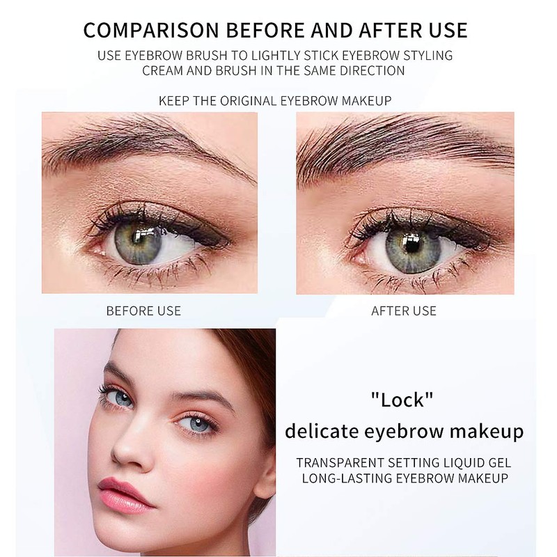 Prreal Clear Eyebrow Setting Gel, 2 Pack Brow Fix Gel,