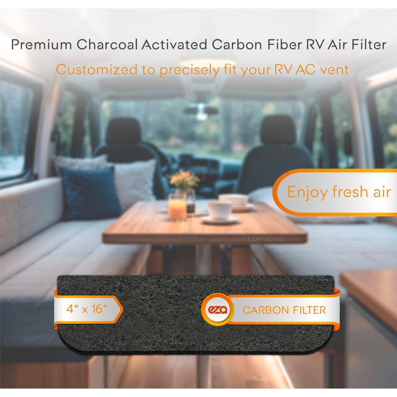 RV Premium Charcoal Activated Carbon Fiber Air Conditioner Filter -