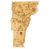 Totally Bamboo Destination Vermont State Shaped Serving and Cutting Board,