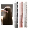 3pcs Space Aluminum Comb Set AntiStatic Wide Fine Tooth Hair