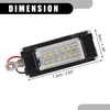 Partuto LED License Plate Light for Mini Cooper Plastic Black