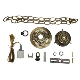 B&P Lamp® Holder Kit for 3 1/4" Fitter Shades, Antique Brass Finish
