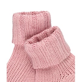 FALKE Unisex Baby Fleece Socks Breathable Climate Regulating Odour-inhibiting Wool Cotton Skin-Friendly Lightweight Warming Comfortable Reversible Cuffs Plain 1 Pair, Rosa Thulite 8663