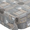 Karina Home Amelia Grey and Beige Hearts Wipe Clean Tablecloth