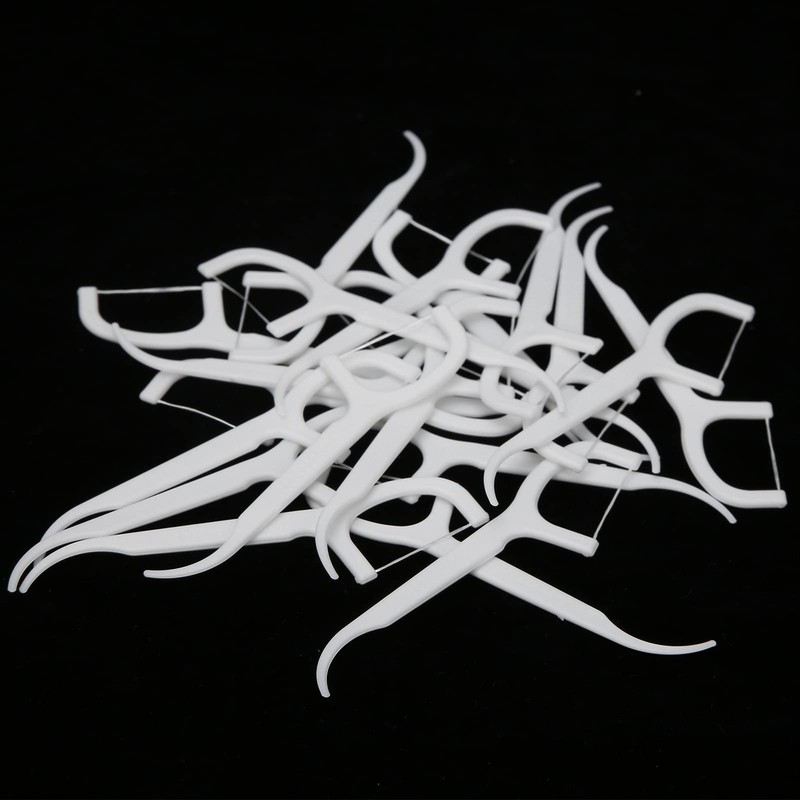 20pcs Professional Floss Picks Disposable Tooth Cleaning Floss Picks for