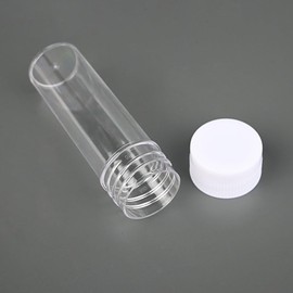 FSSTUD 12pcs 25ml Small Plastic Test Tubes Clear Beads Storage Containers Candy Tubes Vials Flat Sample Tubes Bath Salt Vials with Caps