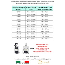 Easy8 - (H24/95 Slimming Belt, Women and Men, Belly Belt After Birth, Height 24 cm, Belly Belt, Belly Band, Corset Men, Belly Belt After Surgery