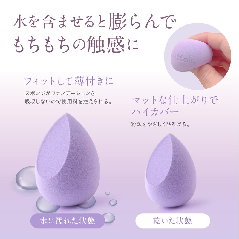 [Set of 3 Irregular Items] Makeup Sponge, Makeup Puff Multi-functional