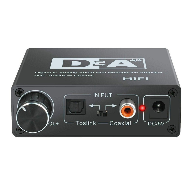 YALIYA 192KHz Digital Optical Coaxial Toslink to Analog RCA 3.5mm