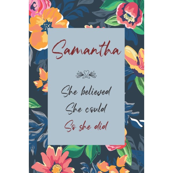 Samantha: Simple Personalized Journal Perfect for Taking Notes