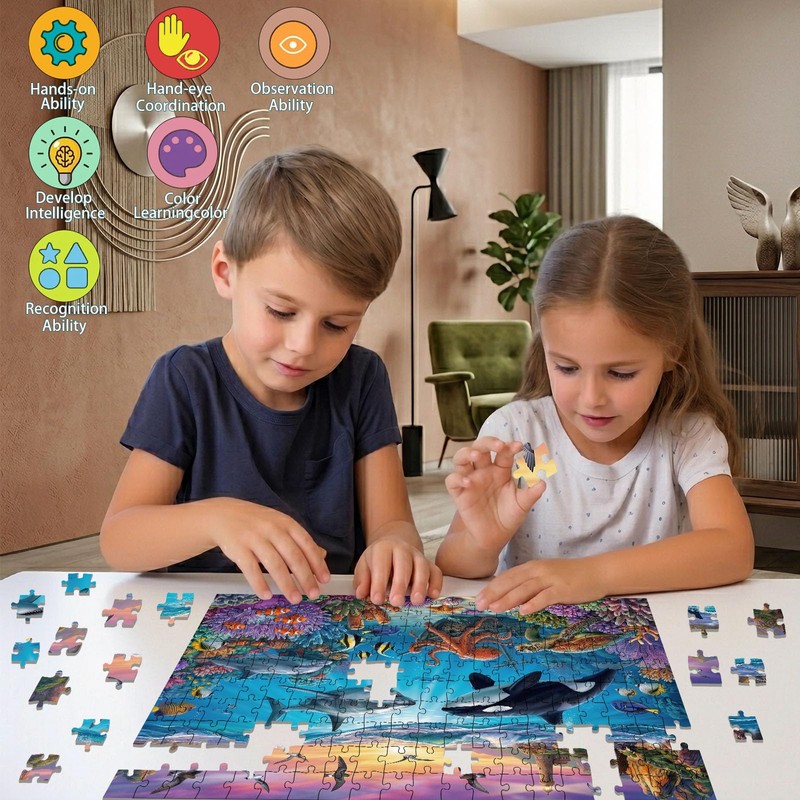 Puzzles for Kids Ages 6-8 Year Old - Underwater World,