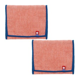 Top Factory Imabari Handkerchief, Handkerchief Pocket, Set of 2, Approx. 4.5 x 5.7 inches (11.5 x 14.5 cm), Made in Japan, Red