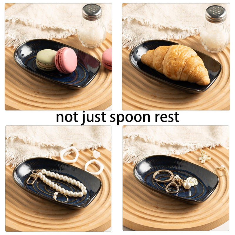 Ceremic Spoon Rest for Stove Top, Spoon Holder for Kitchen